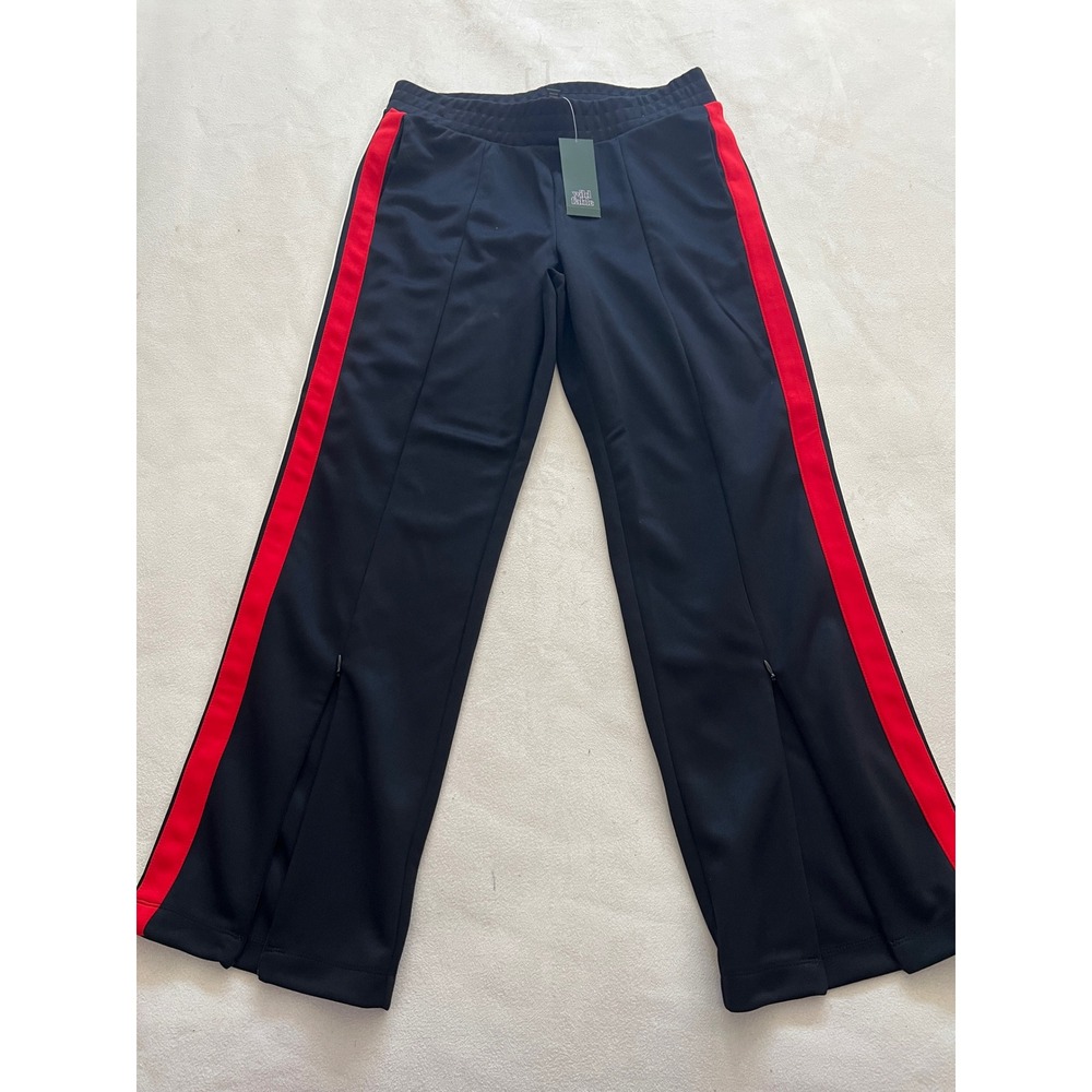 Wild Fable Black Track Pants Red White Side Stripe Zip Hem Athletic Joggers NWT - Picture 13 of 13